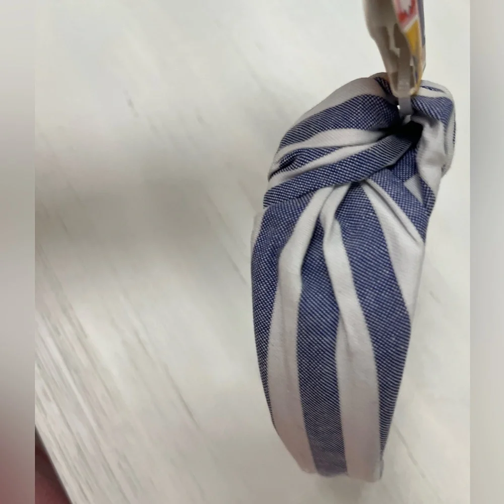NWT ⚜️💙⚜️ Piper K Gorgeous Blue Striped Headband - Picture 7 of 10